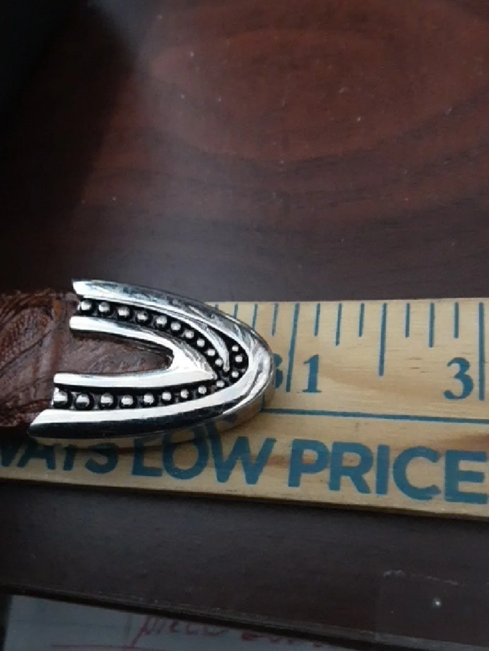 M.C. Brown Tooled Leather Western Belt with Silver‎ Buckle